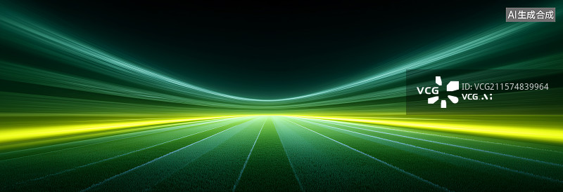 【AI数字艺术】光影绿茵场图片素材