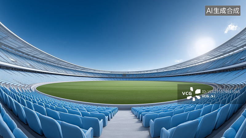 【AI数字艺术】绿茵赛场全景图片素材