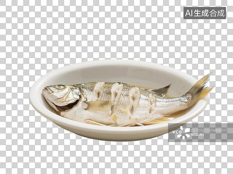 【AI数字艺术】家常菜，清蒸鱼，免抠元素图片素材