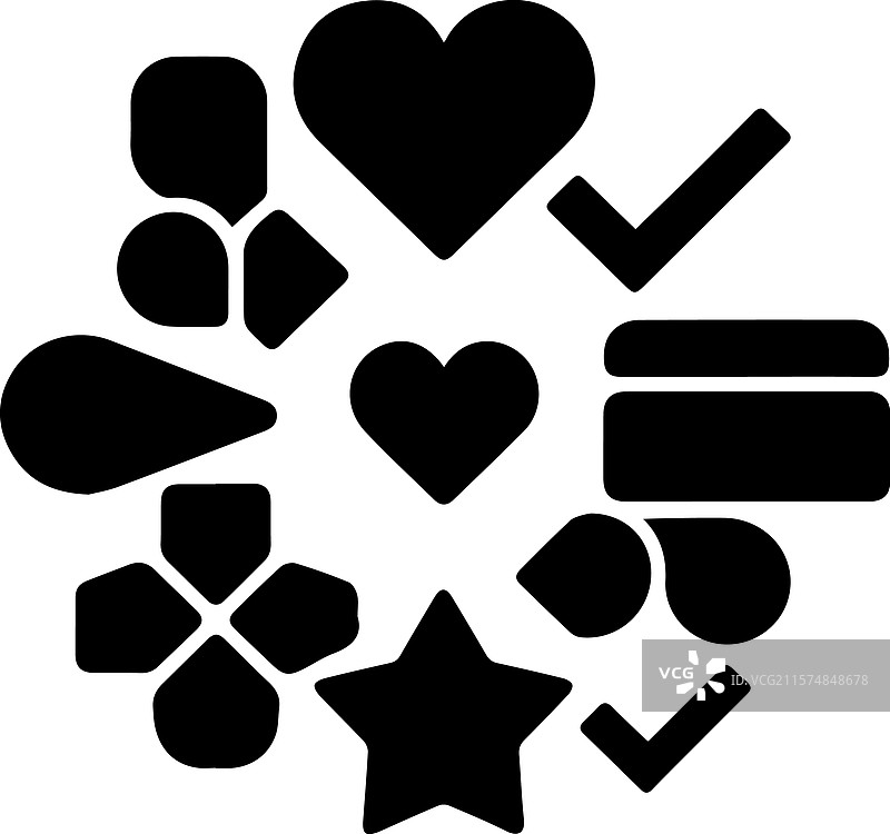 积极反馈的抽象图形设计图片素材