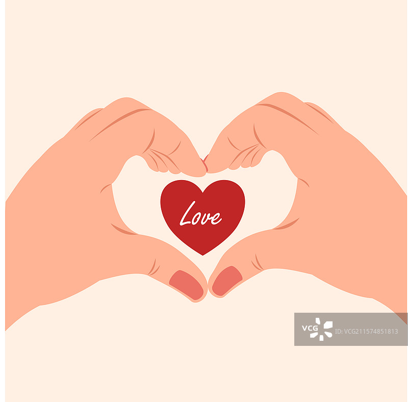 情人节的手与心图片素材