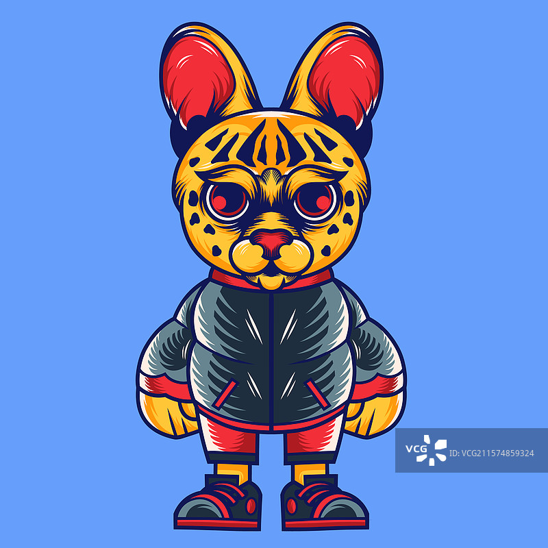 猎豹吉祥物角色设计卡通形象图片素材