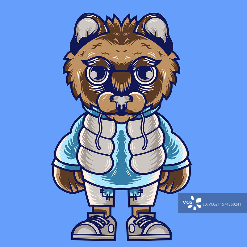 鼬鼠卡通吉祥物角色设计图片素材