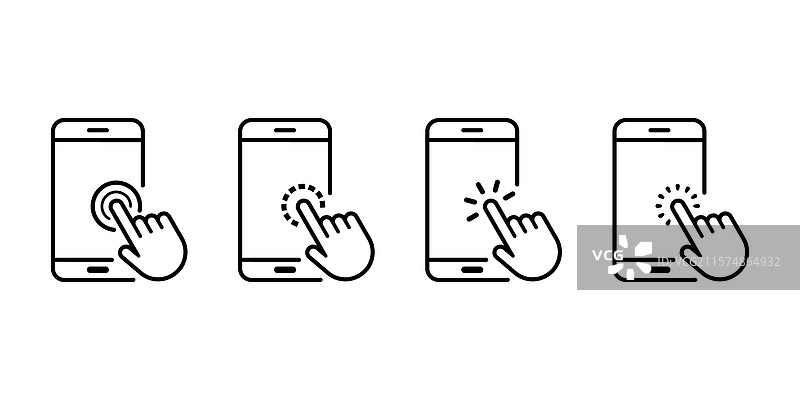 手触屏智能手机图标图片素材