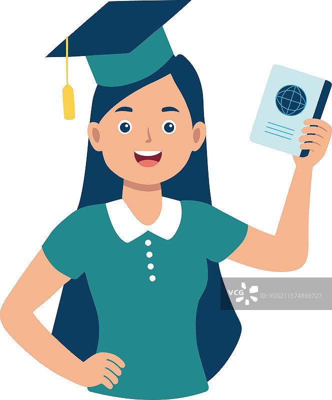 学生签证毕业证书图片素材