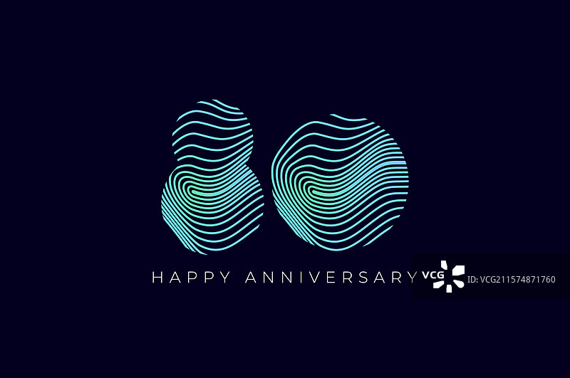 80年代的曲线数字设计，充满快乐气息图片素材