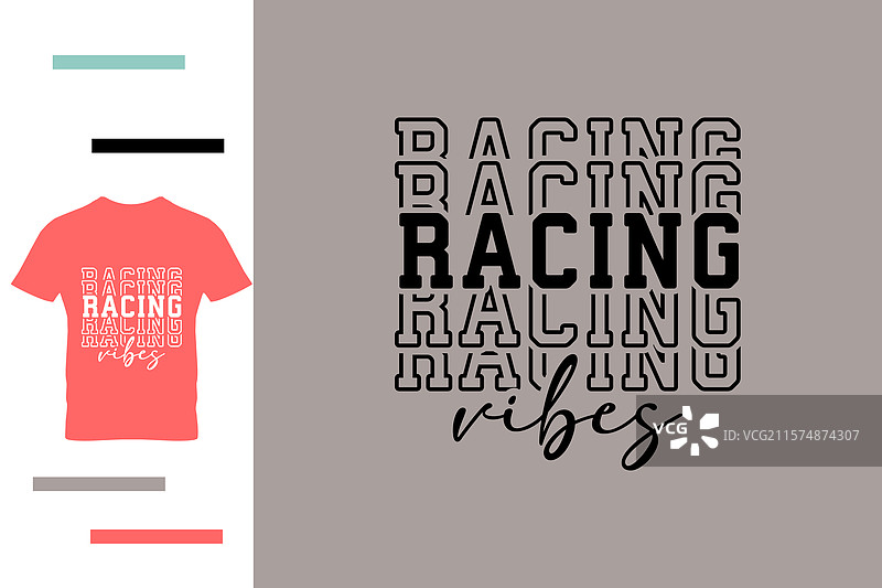 赛车氛围T恤设计图片素材