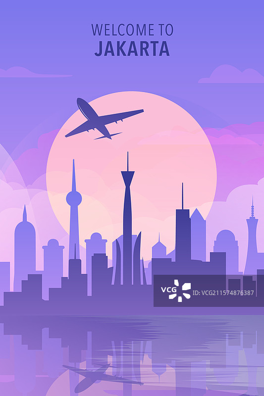 雅加达的飞机图片素材