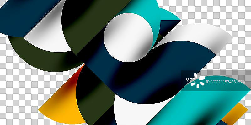 阴影效果的闪亮圆圈和圆形三角形图片素材