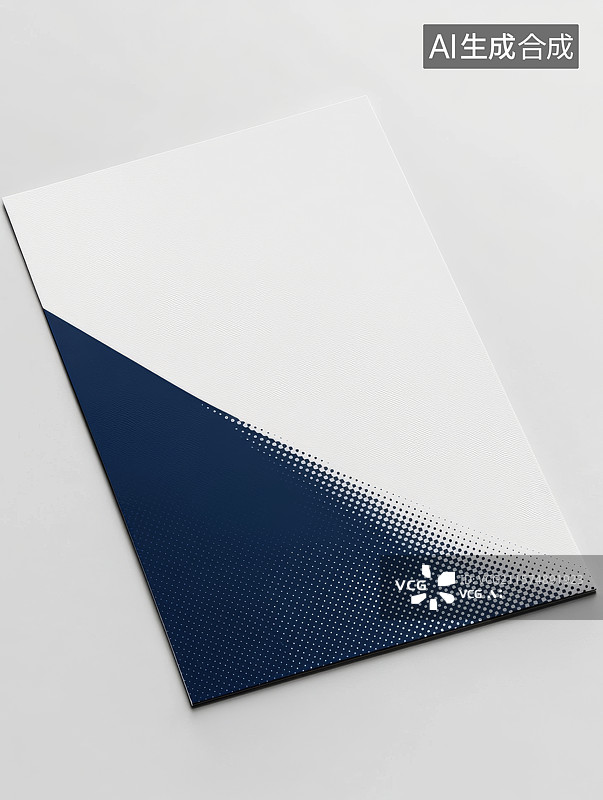 【AI数字艺术】蓝白几何图案的纸张图片素材