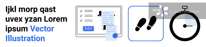 在线支付步骤跟踪和时间进度图片素材