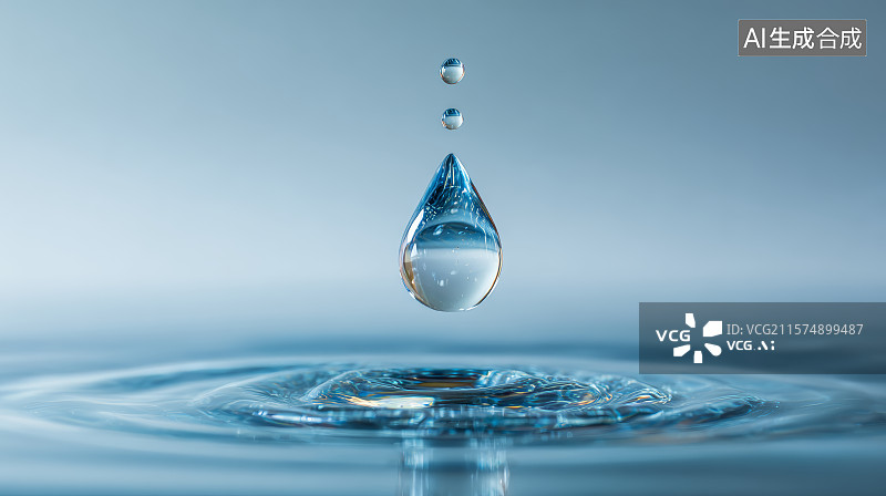 【AI数字艺术】水滴落下溅起的水花图片素材