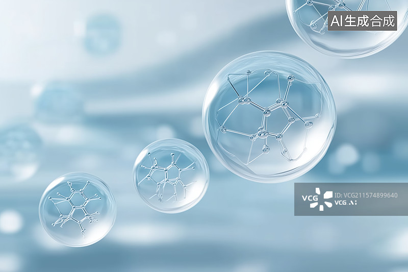 【AI数字艺术】水分子图片素材