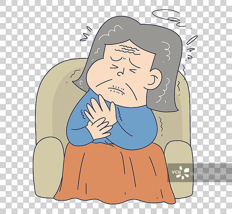 手麻的老年人图片素材