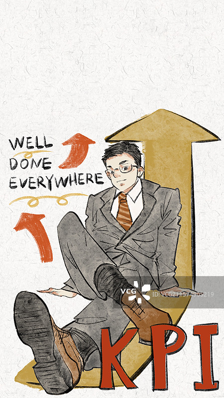 清新治愈励志手绘风手机时尚人物壁纸图片素材