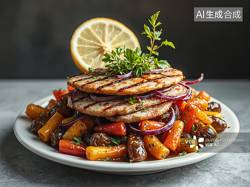 【AI数字艺术】美味烤肉拼盘图片素材