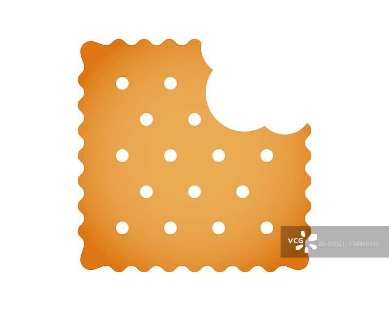 咬过的饼干，甜味或咸味的饼干、曲奇图片素材