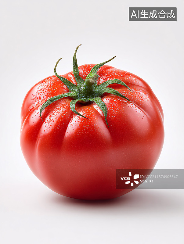 【AI数字艺术】圆润饱满的番茄特写图片素材
