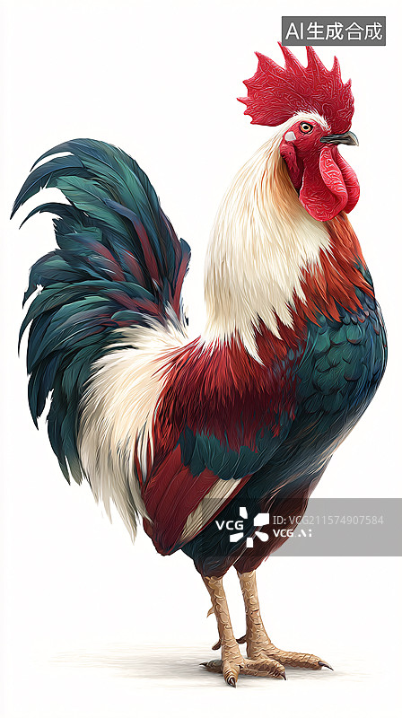 【AI数字艺术】一只漂亮的大公鸡图片素材
