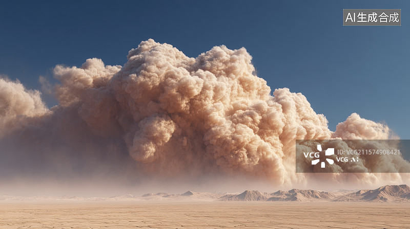 【AI数字艺术】沙尘暴图片素材