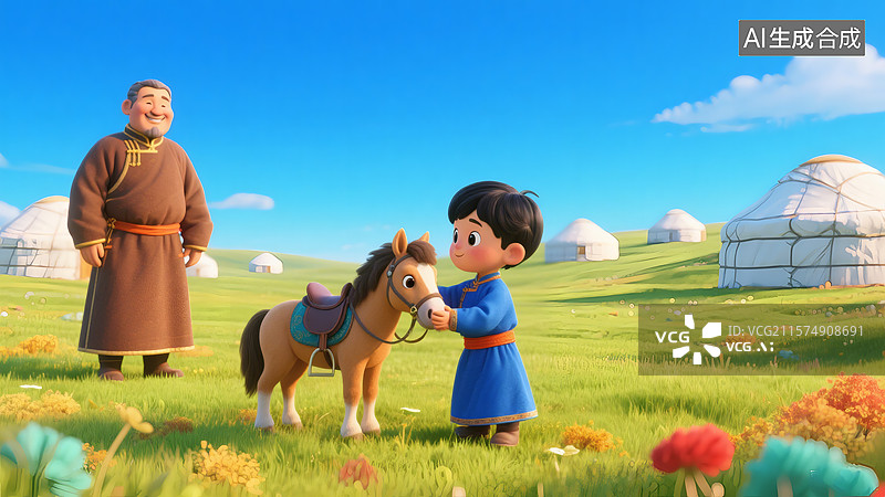 【AI数字艺术】国庆节旅游暑假亲子游图片素材