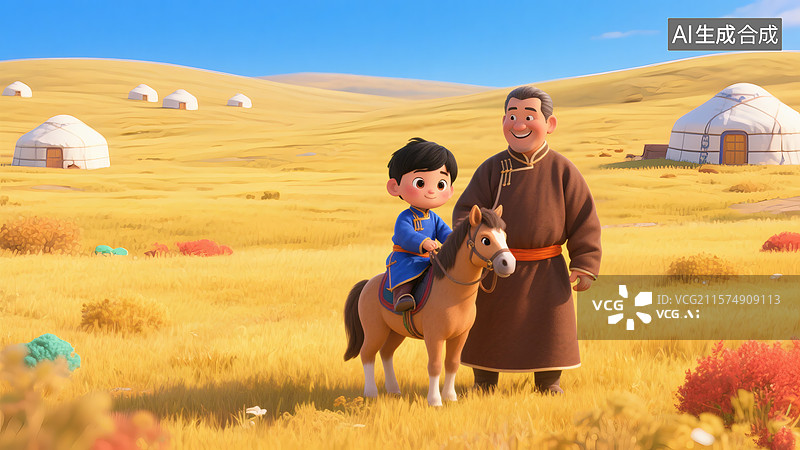 【AI数字艺术】国庆节旅游暑假亲子游图片素材