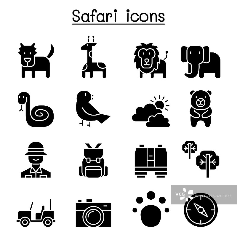 野生动物图标集（Safari动物）图片素材