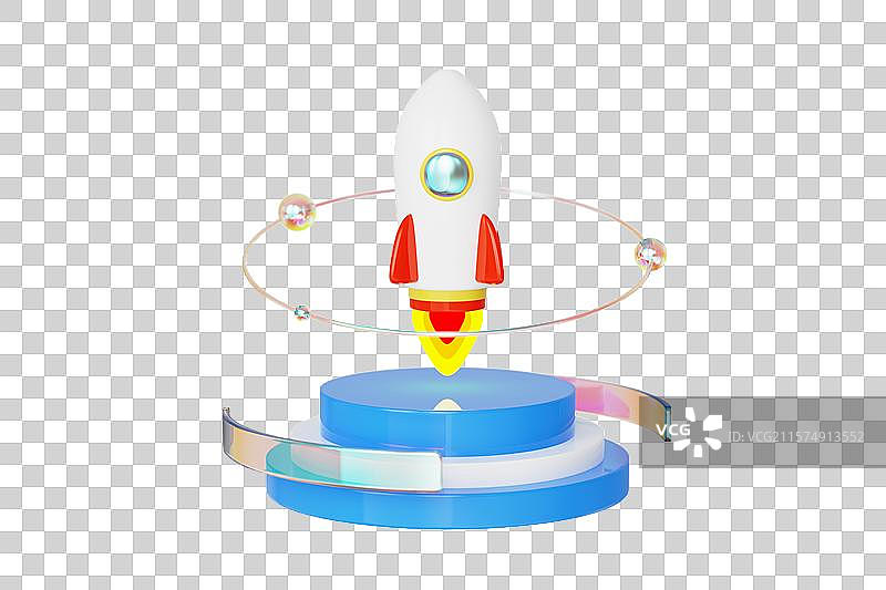 火箭发射插画图片素材