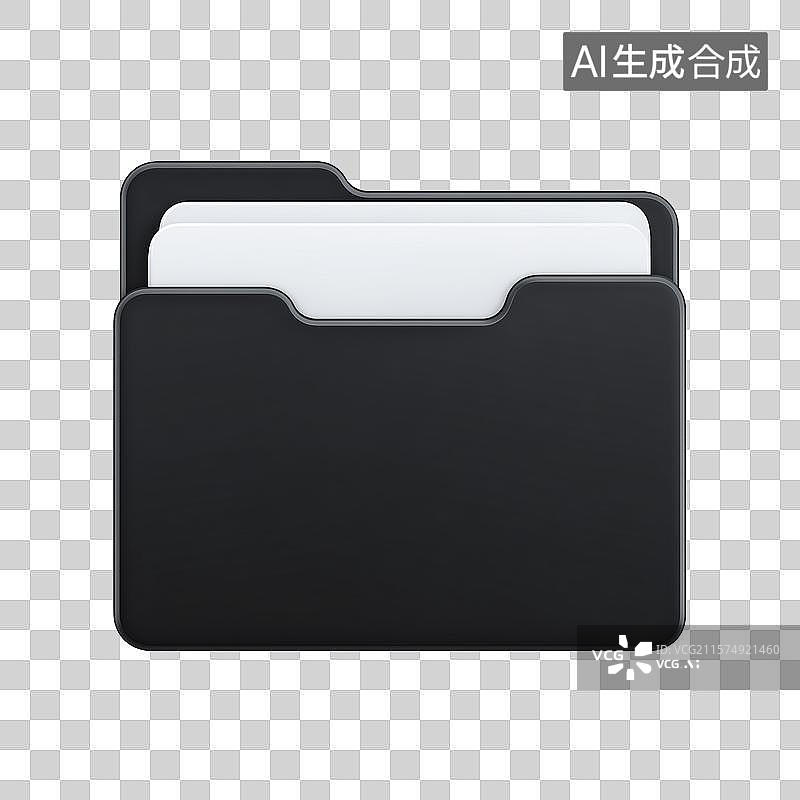 【AI数字艺术】黑色文件夹图片素材