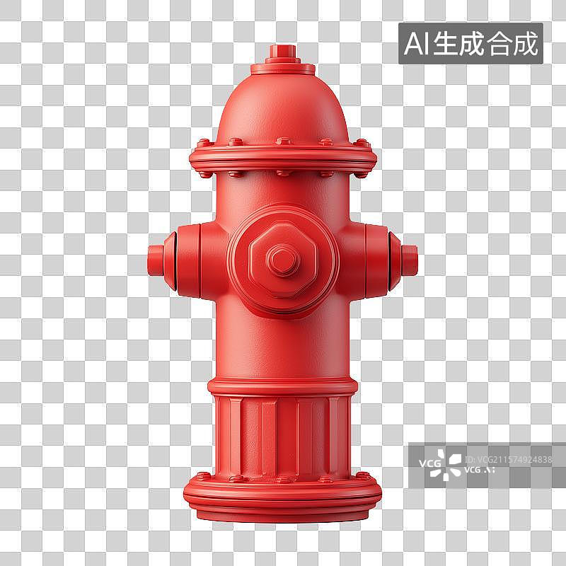 【AI数字艺术】红色消防栓图片素材