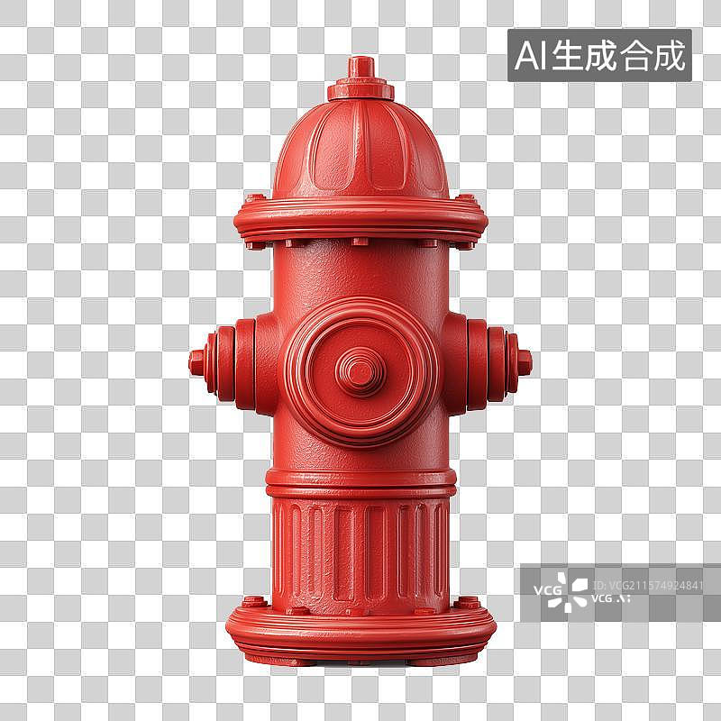 【AI数字艺术】红色消防栓图片素材