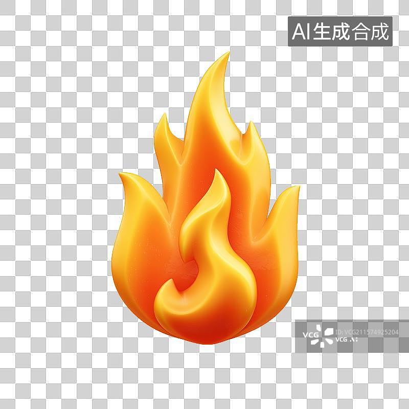 【AI数字艺术】火苗3d图标图片素材