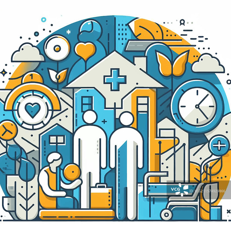 医院寄宿学校物理治疗老年人图片素材