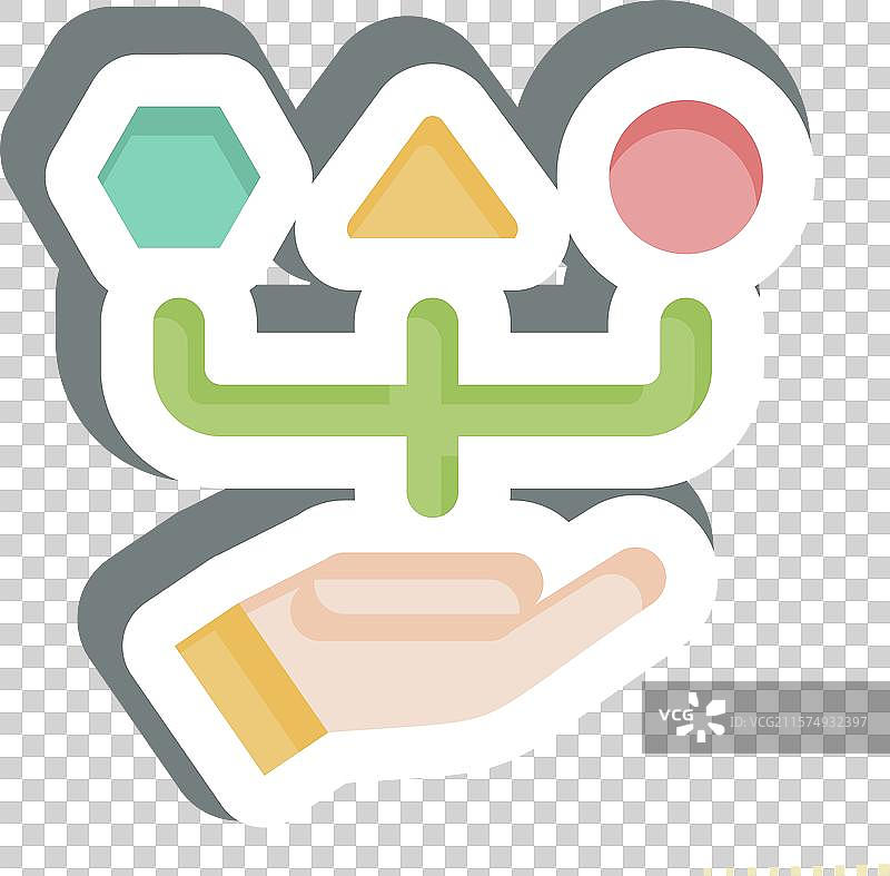 与选择符号相关的贴纸组合简单设计图片素材