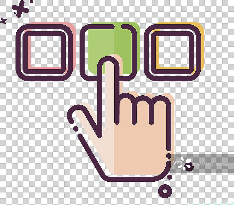 与选择符号相关的图标，MBE风格图片素材