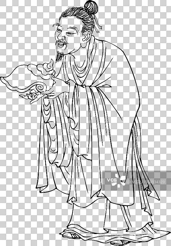 中国文化神话人物 道士 法宝 神仙 封神榜 十二金仙 仙人图片素材