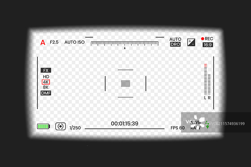 相机取景器视频或照片框录制器图片素材