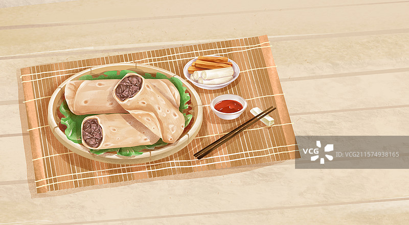 山东省潍坊朝天锅 鲁菜 山东特色小吃美食插画图片素材