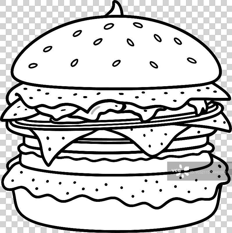 美味的双层培根芝士汉堡图片素材