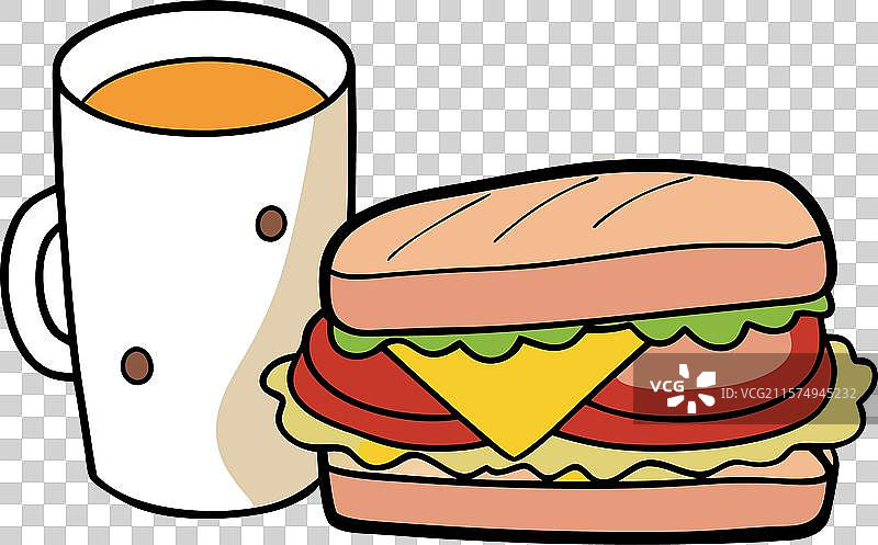 生菜番茄火腿培根三明治图片素材