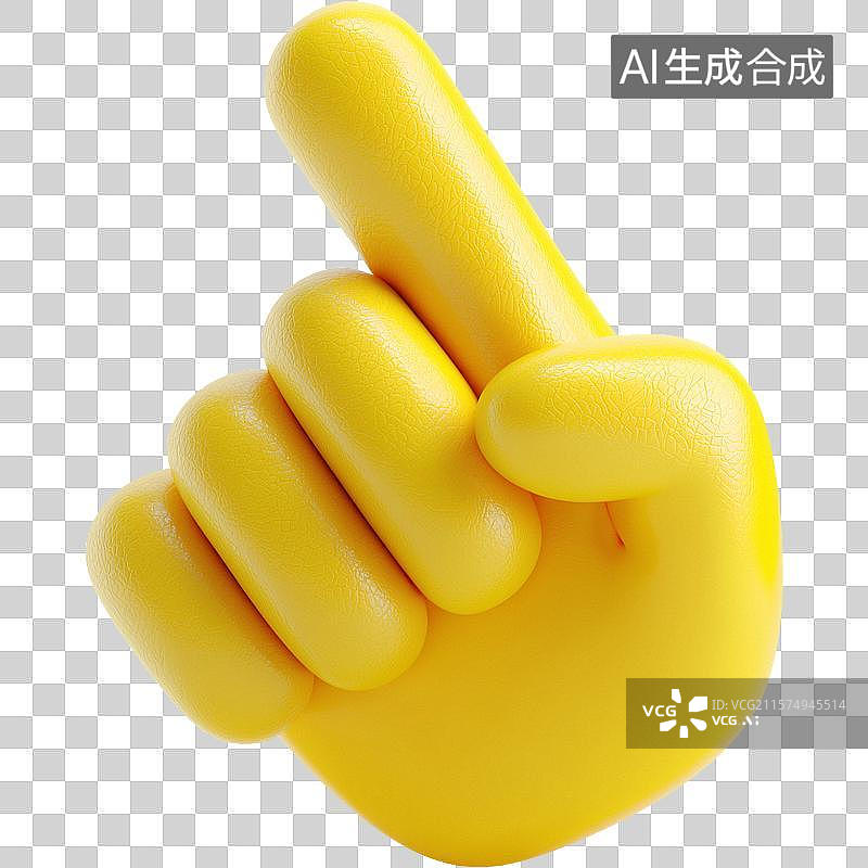 【AI数字艺术】食指点击手势图片素材