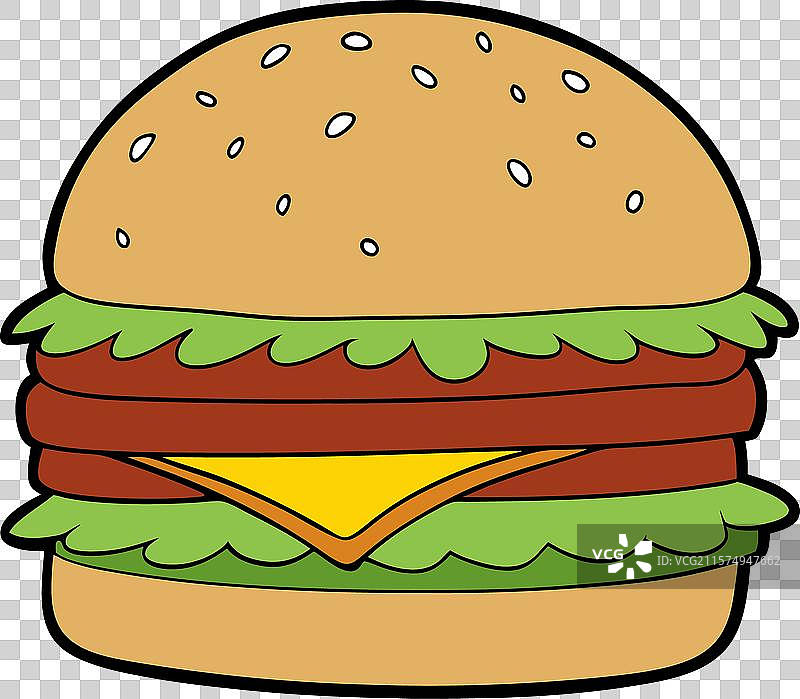 一份堆满美味配料的美食汉堡特写图片素材