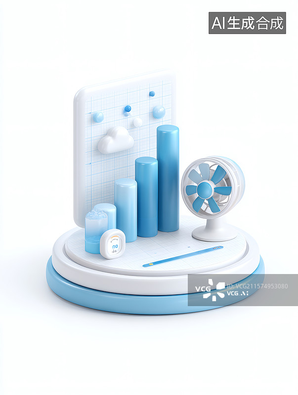 【AI数字艺术】智能家居气象站图片素材