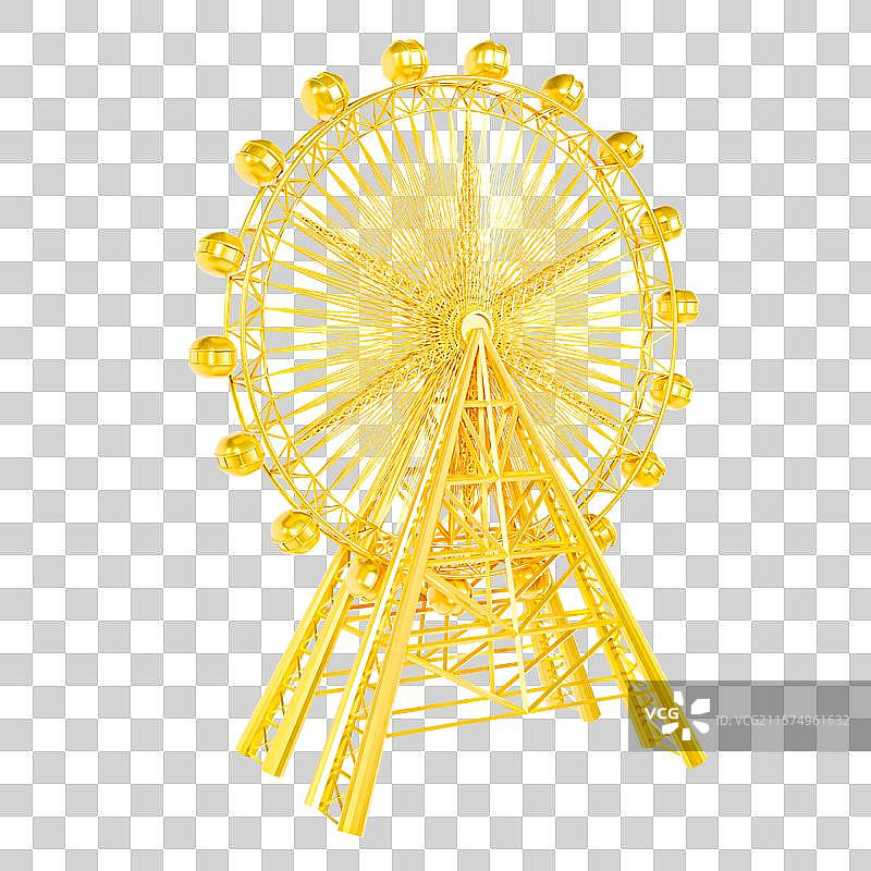 3D渲染的泉州之眼摩天轮元素泉州城市元素图片素材