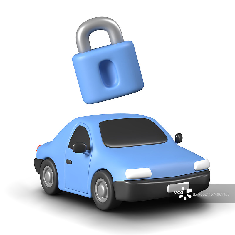 逼真的汽车锁具元素组合图片素材