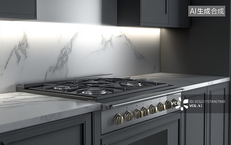 【AI数字艺术】现代厨房设计展示图片素材