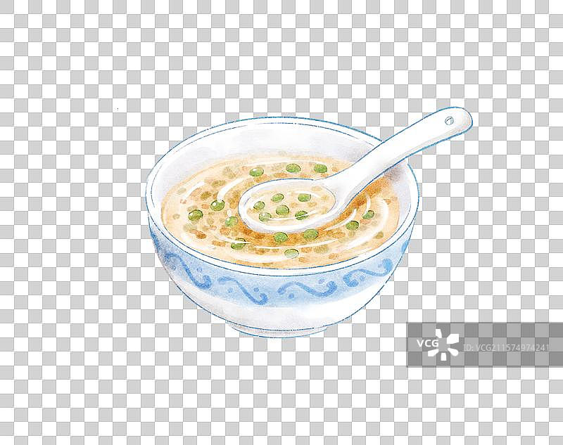 绿豆汤夏天插画元素图片素材