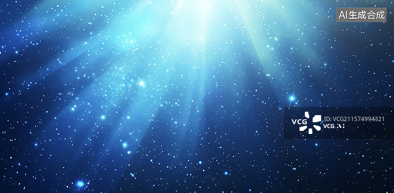 【AI数字艺术】光芒四射的天空图片素材