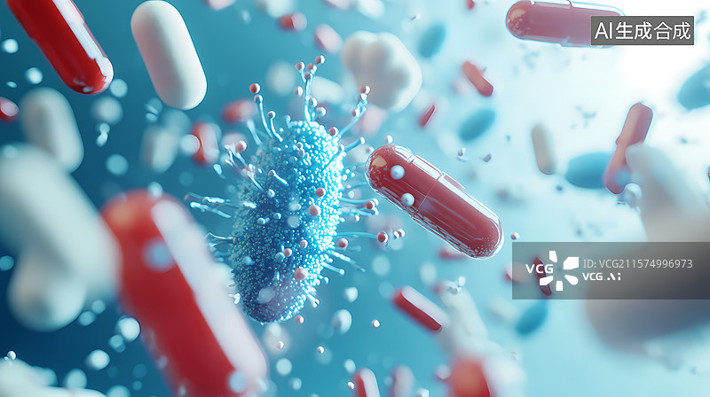 【AI数字艺术】病毒与药物图片素材