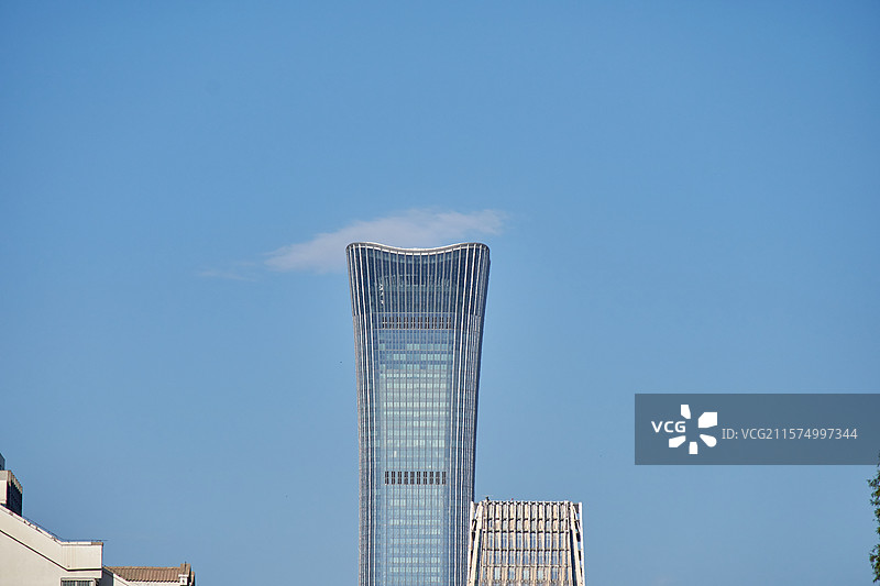 北京中央商务区CBD国贸中国尊中信大厦现代建筑群图片素材